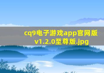 cq9电子游戏app官网版v1.2.0至尊版