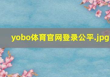yobo体育官网登录公平